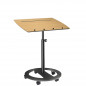 Preview: mobiles Stehpult steh-sitz-rolls drive R3-D1-11 Gestell schwarz Buche-Dekor Buero-Goertz